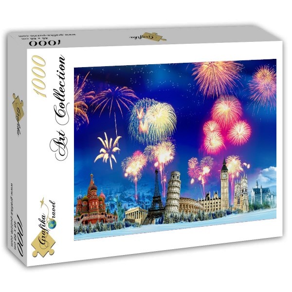 Grafika (t-00869) - "New Year's Eve around the World" - 1000 pieces puzzle