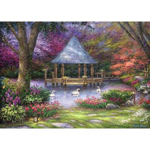 Grafika (t-00814) - Chuck Pinson: "Swan Pond" - 500 pieces puzzle