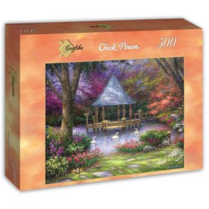 Grafika (t-00814) - Chuck Pinson: "Swan Pond" - 500 pieces puzzle