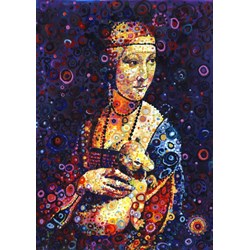 Grafika (t-00889) - Leonardo Da Vinci, Sally Rich: "Lady with an Ermine, by Sally Rich" - 1000 pieces puzzle