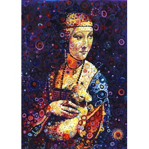 Grafika (t-00889) - Leonardo Da Vinci, Sally Rich: "Lady with an Ermine, by Sally Rich" - 1000 pieces puzzle