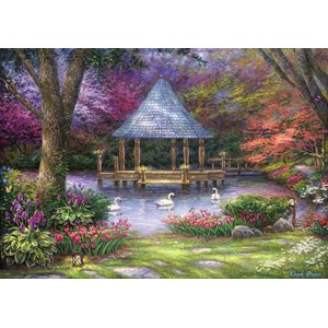 Grafika (t-00812) - Chuck Pinson: "Swan Pond" - 1500 pieces puzzle