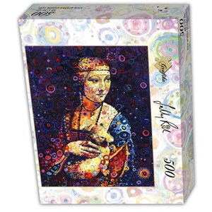 Grafika (t-00890) - Leonardo Da Vinci, Sally Rich: "Lady with an Ermine" - 500 pieces puzzle
