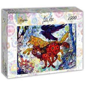 Grafika (t-00884) - Sally Rich: "Wolves in a Blue Wood" - 1500 pieces puzzle