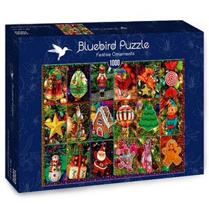 Bluebird Puzzle (70325) - "Festive Ornaments" - 1000 pieces puzzle