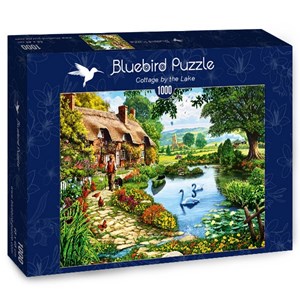 Bluebird Puzzle (70315) - Steve Crisp: "Cottage by the Lake" - 1000 pieces puzzle