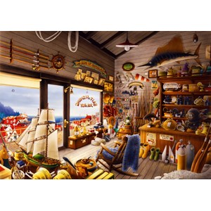 Bluebird Puzzle (70321) - "Joe & Roy Bait & Fishing Shop" - 1000 pieces puzzle