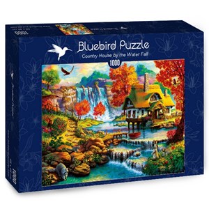 Bluebird Puzzle (70339) - "Country House by the Water Fall" - 1000 pieces puzzle