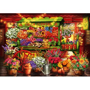 Bluebird Puzzle (70333) - Ciro Marchetti: "Flower Market Stall" - 1000 pieces puzzle