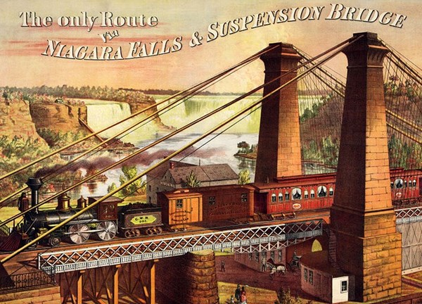 D-Toys (74966) - "The only Route via Niagara Falls & Suspension Bridge" - 1000 pieces puzzle
