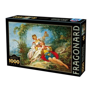D-Toys (74997) - Jean-Honoré Fragonard: "Happy Lovers" - 1000 pieces puzzle