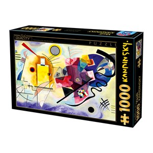 D-Toys (75123) - Vassily Kandinsky: "Yellow, Red, Blue" - 1000 pieces puzzle