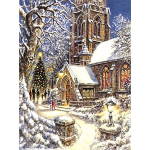 SunsOut (44131) - "Church in the Snow" - 1000 pieces puzzle