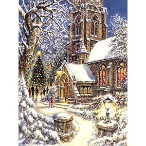 SunsOut (44131) - "Church in the Snow" - 1000 pieces puzzle