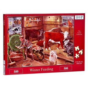 The House of Puzzles (4470) - "Winter Feeding" - 500 pieces puzzle