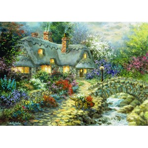 Bluebird Puzzle (70064) - Nicky Boehme: "Country Cottage" - 1000 pieces puzzle