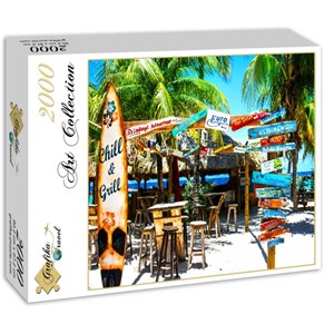 Grafika (02877) - "Willemstad Beach, Curaçao" - 2000 pieces puzzle