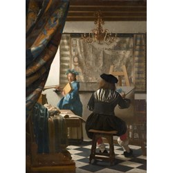 Grafika (00145) - Johannes Vermeer: "The Allegory of Painting, 1666-1668" - 1000 pieces puzzle