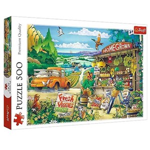 Trefl (37352) - "Morning in the Countryside" - 500 pieces puzzle