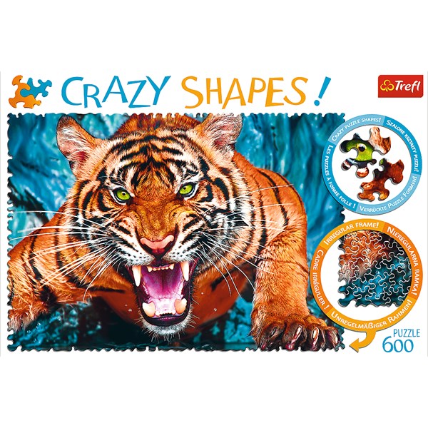 Trefl (11110) - "Facing a tiger" - 600 pieces puzzle