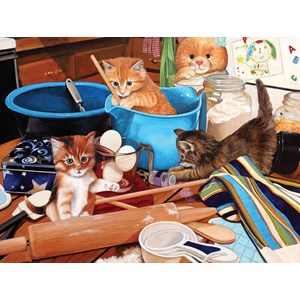SunsOut (67241) - Julie Bauknecht: "Kittens in the Kitchen" - 1000 pieces puzzle