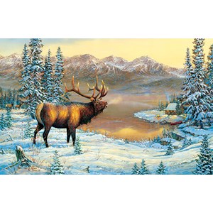SunsOut (29015) - Sam Timm: "Elk By The Cabin" - 1000 pieces puzzle