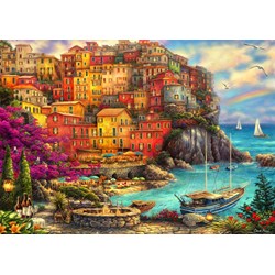 Bluebird Puzzle (70055) - Chuck Pinson: "A Beautiful Day at Cinque Terre" - 2000 pieces puzzle