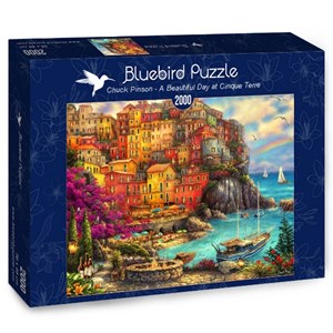 Bluebird Puzzle (70055) - Chuck Pinson: "A Beautiful Day at Cinque Terre" - 2000 pieces puzzle