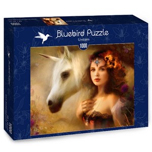 Bluebird Puzzle (70158) - Bente Schlick: "Unicorn" - 1000 pieces puzzle