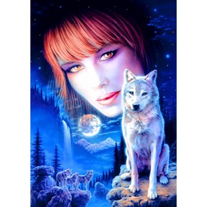 Bluebird Puzzle (70133) - Robin Koni: "Wolf Girl" - 1000 pieces puzzle