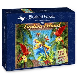 Bluebird Puzzle (70104) - James Mazzotta: "Parrot Palm Clipper" - 1500 pieces puzzle