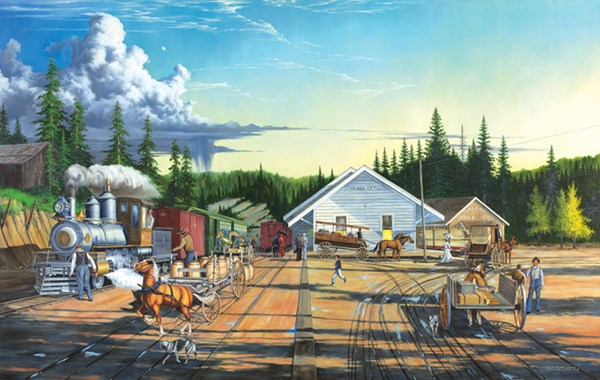 SunsOut (44354) - Keith Brown: "End of the Line" - 550 pieces puzzle