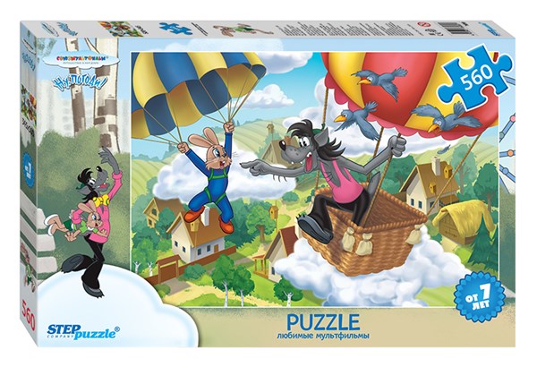 Step Puzzle (78089) - "The Rabbit and the Wolf" - 560 pieces puzzle