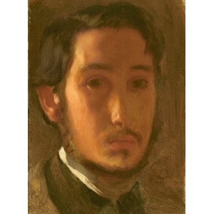 Grafika (01765) - Edgar Degas: "Self-Portrait with White Collar, 1857" - 2000 pieces puzzle