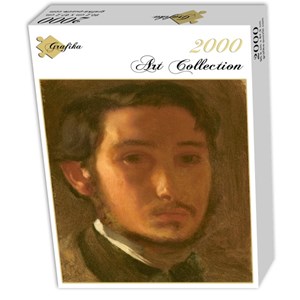 Grafika (01765) - Edgar Degas: "Self-Portrait with White Collar, 1857" - 2000 pieces puzzle