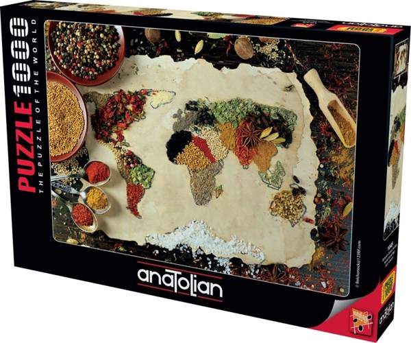 Anatolian (1045) - "Herbal World Map" - 1000 pieces puzzle