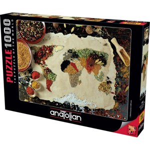 Anatolian (1045) - "Herbal World Map" - 1000 pieces puzzle