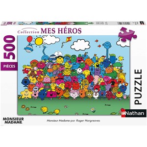 Nathan (87237) - "Monsieur Madame" - 500 pieces puzzle