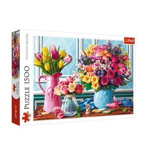Trefl (26157) - "Flowers" - 1500 pieces puzzle