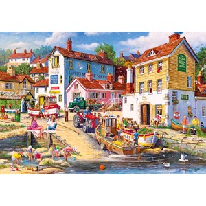 Gibsons (G8015) - Derek Roberts: "The Four Bells" - 2000 pieces puzzle