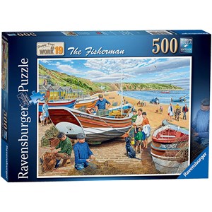 Ravensburger (16414) - Trevor Mitchell: "Happy Days at Work" - 500 pieces puzzle