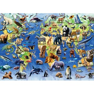 Otter House Puzzle (73570) - "Endangered Animals" - 1000 pieces puzzle