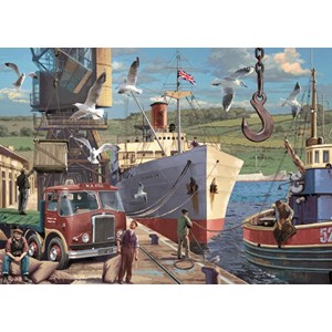 Jumbo (11178) - Vic McLindon: "Down the docks" - 1000 pieces puzzle