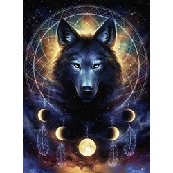 Ravensburger (13970) - Glowing Wolf - 500 pieces puzzle