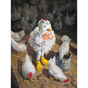 SunsOut (36062) - "New Rooster in Town" - 500 pieces puzzle