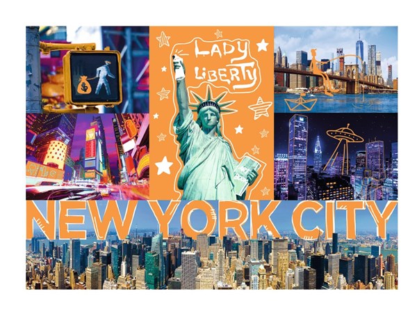 Trefl (10579) - "New-York Neon City" - 1000 pieces puzzle