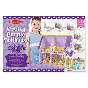 Melissa and Doug (9461) - "Pretty Purple Dollhouse" - 100 pieces puzzle
