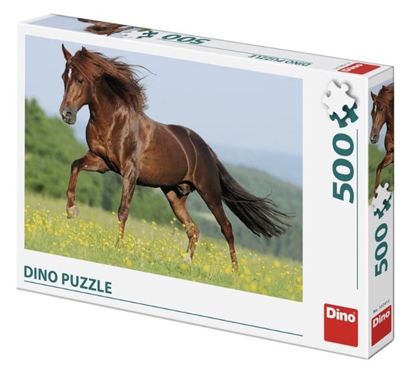 Dino (50241) - "Horse in a Meadow" - 500 pieces puzzle