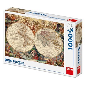 Dino (53249) - "Antique World Map" - 1000 pieces puzzle
