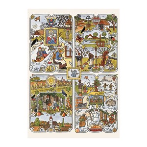 Dino (53251) - Josef Lada: "Year's Seasons" - 1000 pieces puzzle